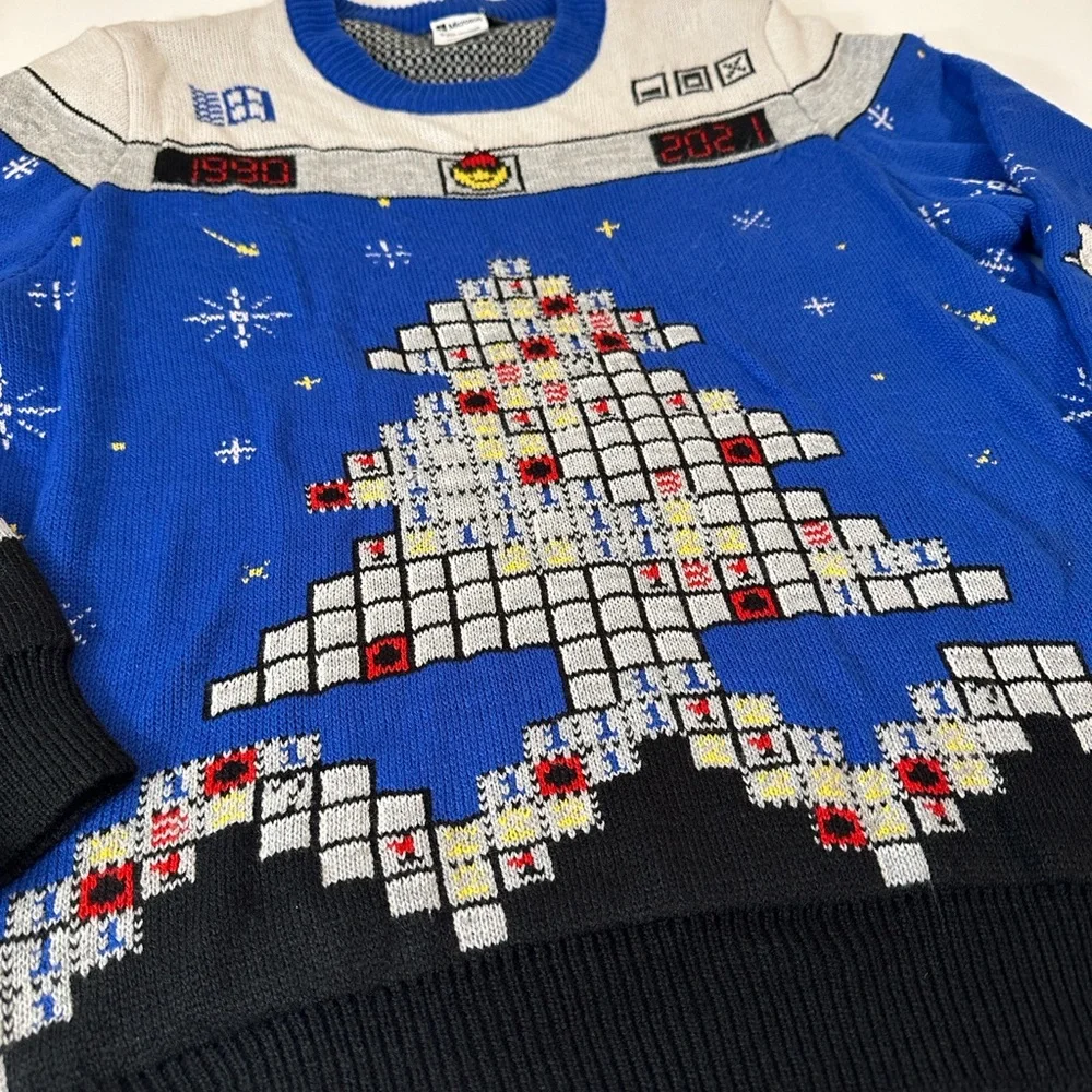 MICROSOFT RETRO MINESWEEPER CHRISTMAS SWEATER